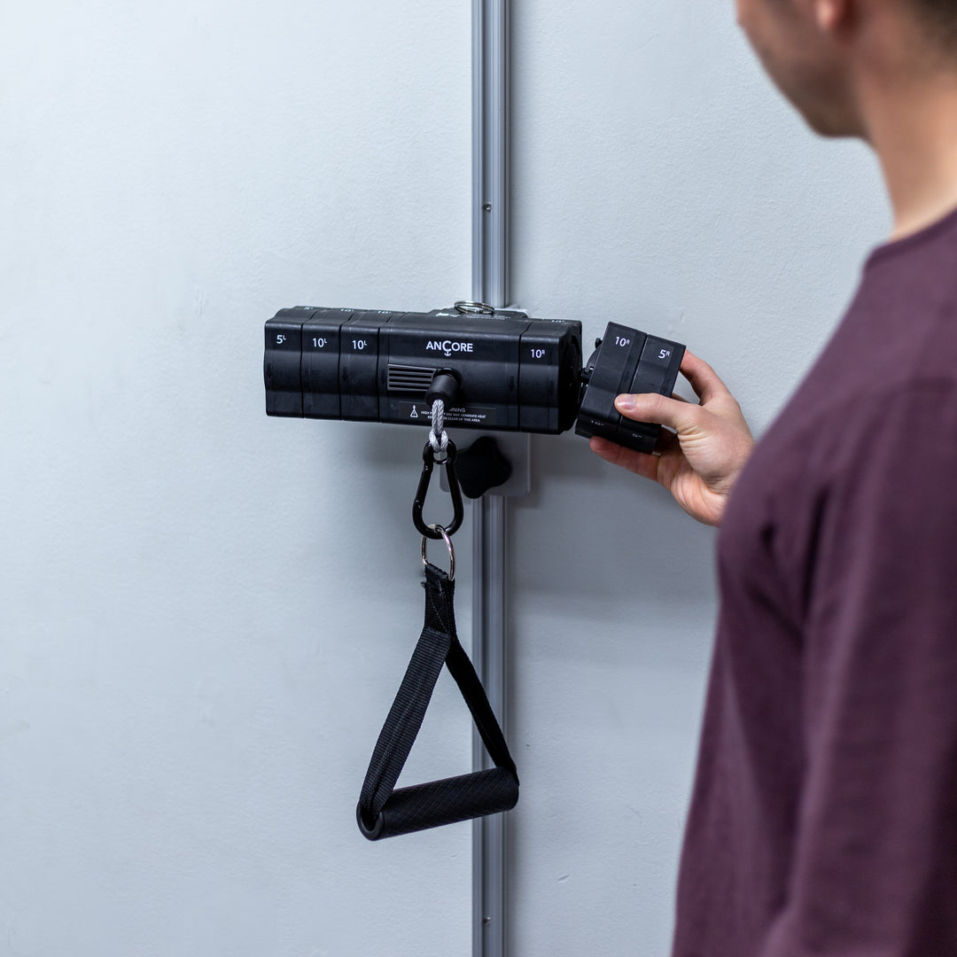 With resistance ranging from 5 to 65 pounds, you can easily adjust ANCORE to meet the needs of your training.